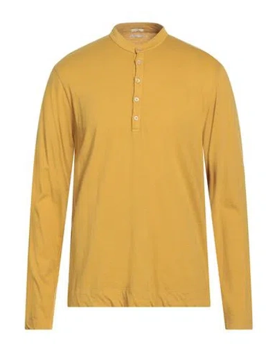 Massimo Alba Man T-shirt Marigold Size M Cotton, Cashmere In Yellow