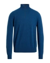 Massimo Alba Man Turtleneck Blue Size M Cashmere In Blue