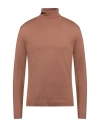 Massimo Alba Man Turtleneck Camel Size S Wool In Beige