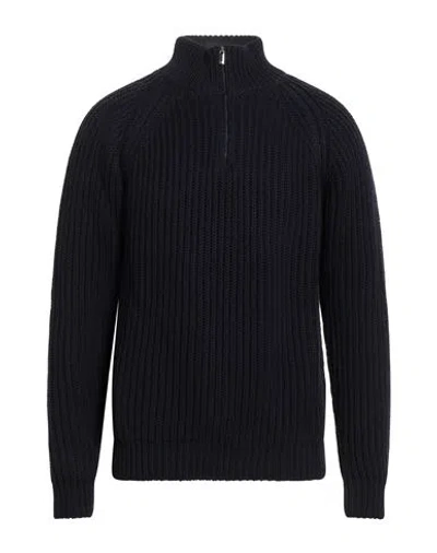 Massimo Alba Man Turtleneck Midnight Blue Size Xxl Cotton In Black