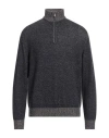 Massimo Alba Man Turtleneck Midnight Blue Size Xxl Linen, Cashmere In Gray