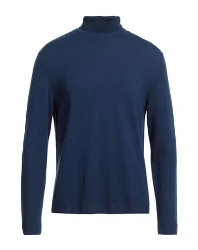 Massimo Alba Man Turtleneck Navy Blue Size L Wool