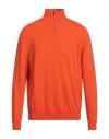 Massimo Alba Man Turtleneck Orange Size S Cashmere