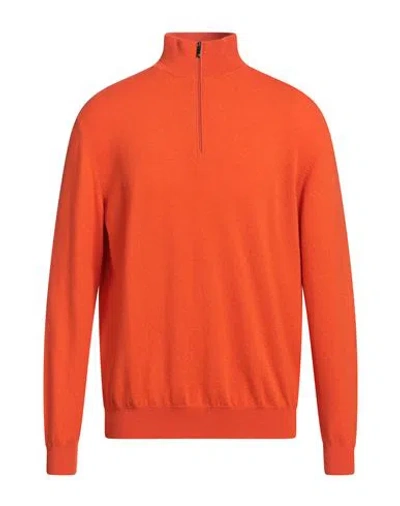 Massimo Alba Man Turtleneck Orange Size S Cashmere In Orange