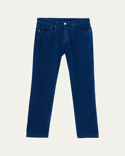 Massimo Alba Men's Alung Baby Corduroy Five-pocket Pants In Blue