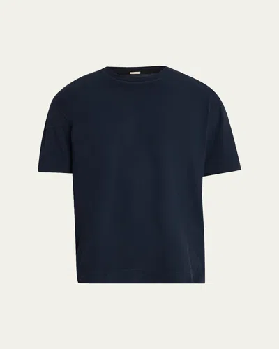 Massimo Alba Men's Brushed Garment Dyed T-shirt In Blue