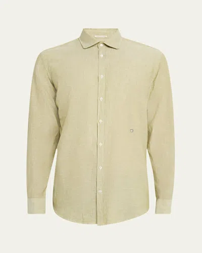 Massimo Alba Men's Canary Linen And Cotton Sport Shirt In Gemma