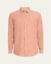 Massimo Alba Men's Canary Linen And Cotton Sport Shirt In Russet