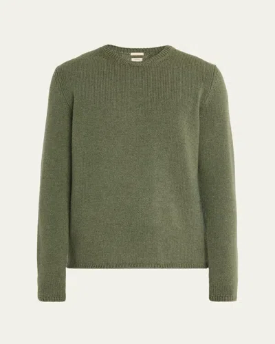 Massimo Alba Men's Cashmere Knit Crewneck Sweater In Green