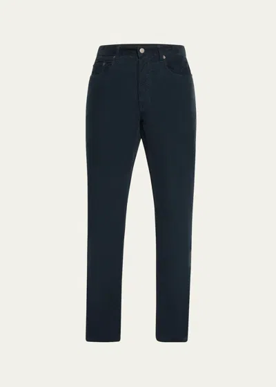 Massimo Alba Men's Corduroy 5-pocket Pants In Dark Blue