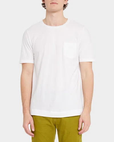 Massimo Alba Men's Cotton Jersey Pocket T-shirt In Bianco