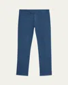 Massimo Alba Men's Cotton-linen Flat-front Trousers In 62-oltremare