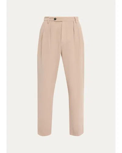 Massimo Alba Men's Fossil Pleated Pants In Neutral