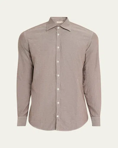 Massimo Alba Men's Genova Cotton Oxford Button-down Shirt In Neutral