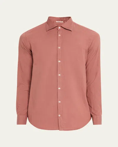Massimo Alba Men's Genova Oxford Cotton Sport Shirt In Coral
