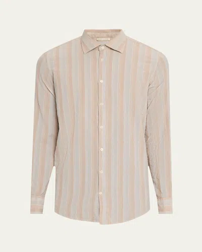 Massimo Alba Men's Genova Stripe Corduroy Sport Shirt In Stucco