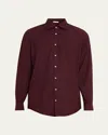 Massimo Alba Striped Cotton Shirt In Burgundy