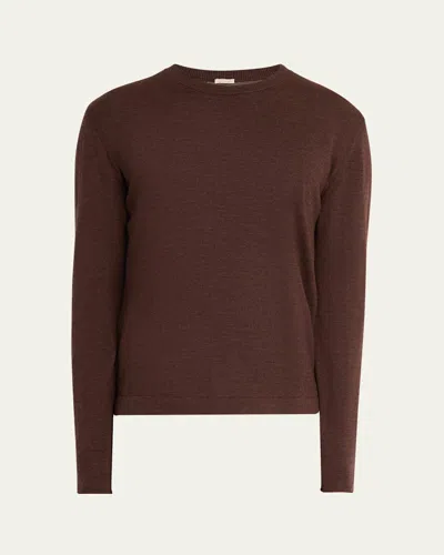 MASSIMO ALBA MEN'S MOULINE WOOL CREWNECK SWEATER