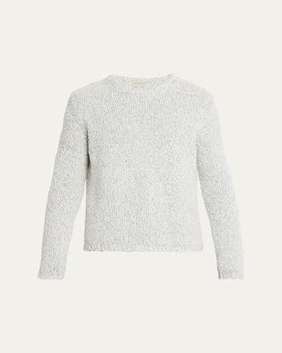 Massimo Alba Men's Nicol Melange Knit Crewneck Sweater In White