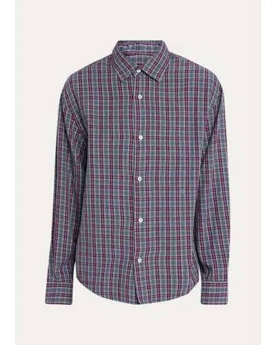 Massimo Alba Men's Plaid Cotton Button-front Shirt In Multi