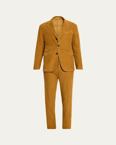 Massimo Alba Cotton Corduroy Suit In Brown