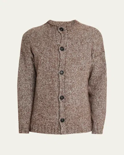 Massimo Alba Men's Two-tone Wool And Cashmere Knit Cardigan In Brown