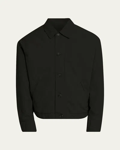 Massimo Alba Men's Water-repellent Nylon Shirt Jacket In Black