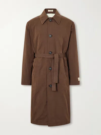 Massimo Alba Mustang Woven Trench Coat In Brown