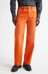 Massimo Alba Oceano Distressed Regular Fit Jeans In Orange