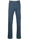 Massimo Alba Off-centre Button Chinos In Blue