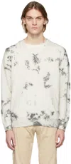 Massimo Alba V-neck Tie-dyed Long-sleeved Knitted Pullover In F648 Military