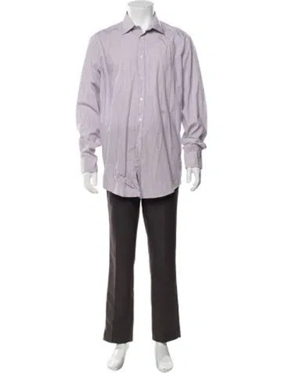 Pre-owned Massimo Alba Patterned Long Sleeve Dress Shirt In Red