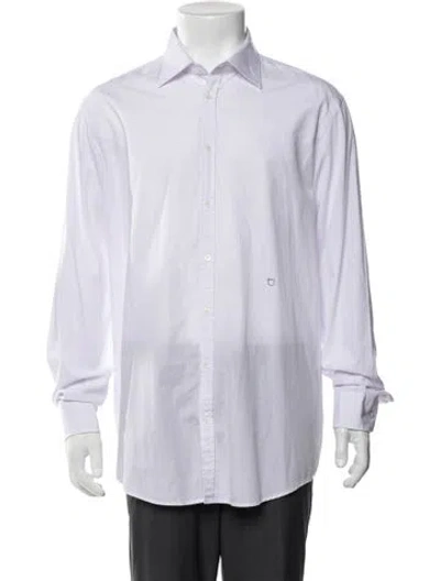 Pre-owned Massimo Alba Patterned Long Sleeve Dress Shirt W/ Tags In Purple