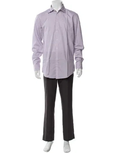 Pre-owned Massimo Alba Patterned Long Sleeve Dress Shirt W/ Tags In White