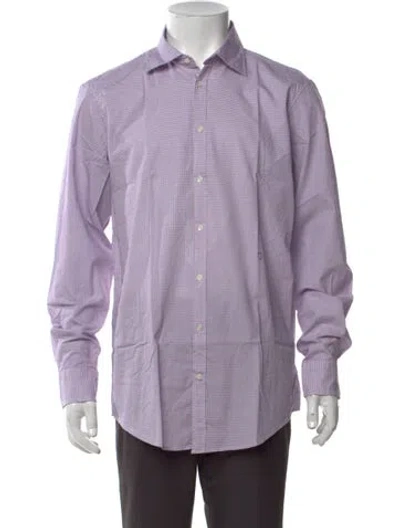 Pre-owned Massimo Alba Patterned Long Sleeve Dress Shirt W/ Tags In White