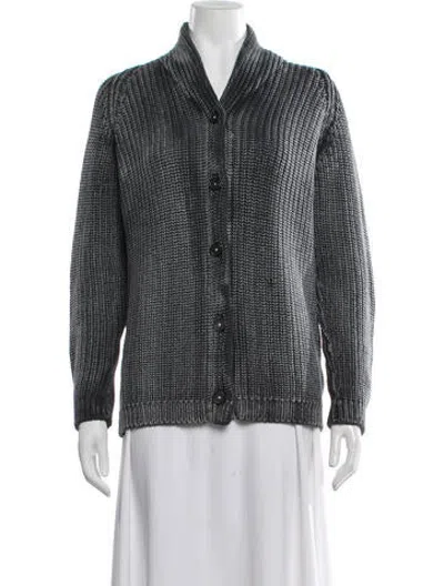 Pre-owned Massimo Alba Patterned Open Front Sweater In Grey