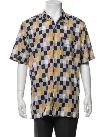 Pre-owned Massimo Alba Plaid Print Short Sleeve Shirt In Multi