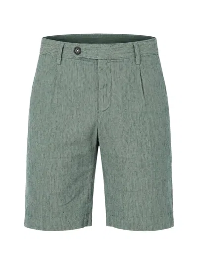 Massimo Alba Pleated Pinstripe Bermuda Shorts In Multi