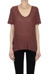 Massimo Alba Ribbed T-shirt In Brown