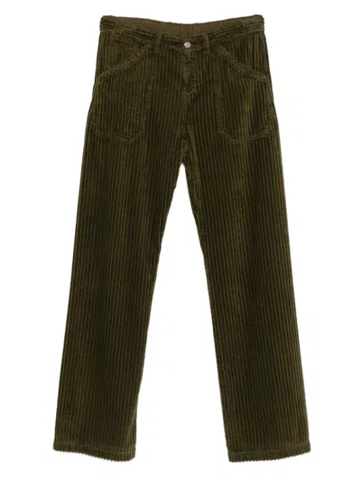 Massimo Alba Squalo Corduroy Trousers In Green