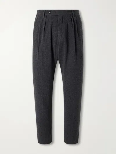Massimo Alba Stan Straight-leg Wool, Silk And Cashmere-blend Suit Trousers In Black