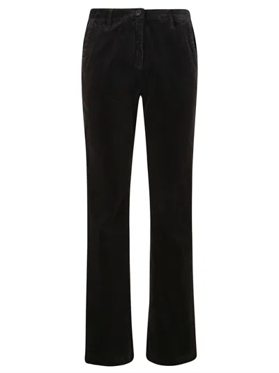 Massimo Alba Straight-leg Cotton Trousers With Tailored Finish In Black