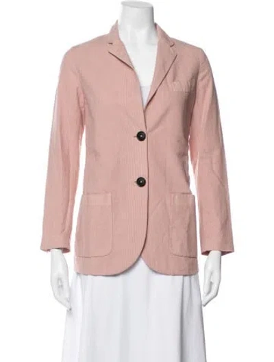 Pre-owned Massimo Alba Striped Blazer In Pink