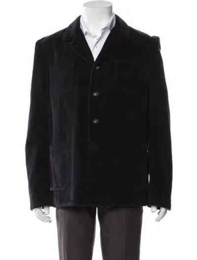 Pre-owned Massimo Alba Striped Blazer W/ Tags In Black
