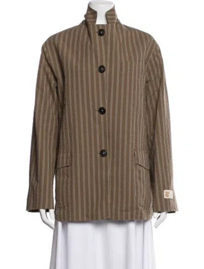 Pre-owned Massimo Alba Striped Jacket W/ Tags In Brown