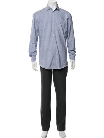 Pre-owned Massimo Alba Striped Long Sleeve Shirt In Blue