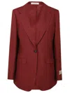 Massimo Alba Tailored Blazer With Classic Notch Lapel In Red