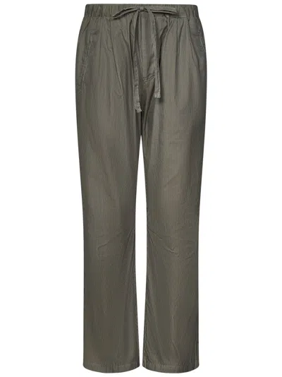 Massimo Alba Tailored Brown Joggers With Double Pleat In Green