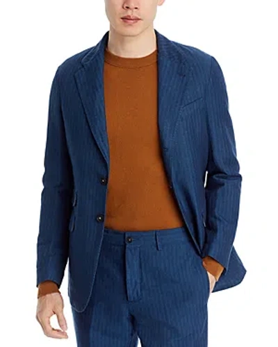 Massimo Alba Tonal Stripe Suit In Blue