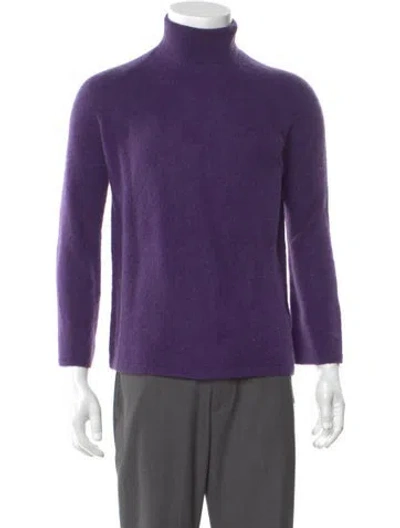 Pre-owned Massimo Alba Turtleneck Long Sleeve Pullover W/ Tags In Purple
